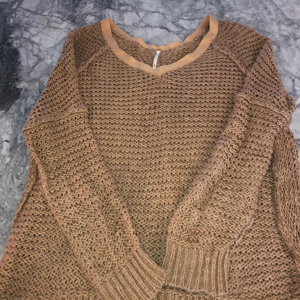 Sold!!Free people extra small tan sweater